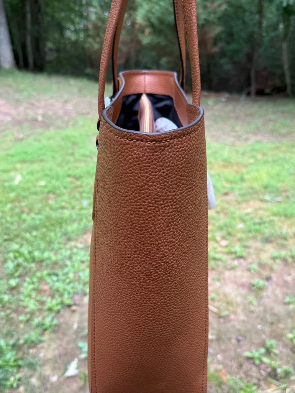 Marc Jacobs brown Pebbled Leather Tote with Gold Hardware